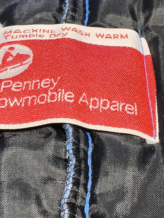 Vintage Snowmobile Suit JC Penny Blue Nylon Men’s Size Small Retro Winter Gear - Picture 12 of 12